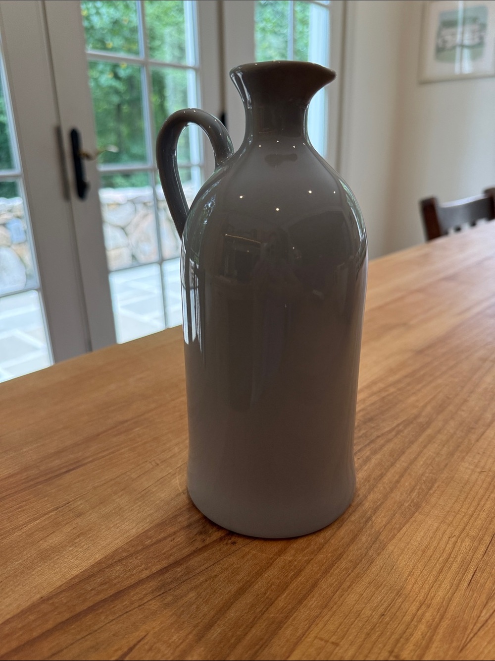 Revol Gray French Porcelain Pitcher Vase